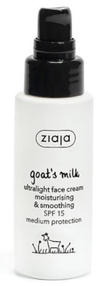 ZIAJA крем для лица ультралегкий увлажняющий и разглаживающий SPF 15 Козье молоко 50ML