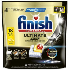 FINISH Tabs 18 ULTIMATE PLUS All in one  LEMON/ таблетки для посудомоечных машин 