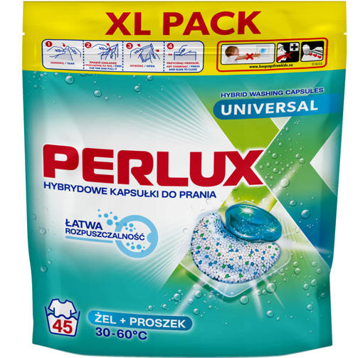 PERLUX гибридные капсулы для стирки 45 UNIVERSAL-COLOR
