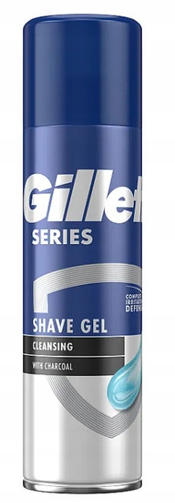 GILLETTE 200 ML гель для бритья CLEANSING CHARCOAL